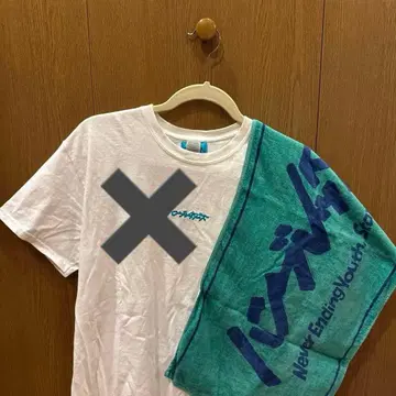 한브레더즈 스카이블루 T셔츠 M 사이즈 레어 디자인 타월 세트