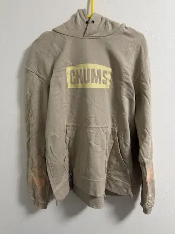CHUMS 후드 부착 후드티 XL 베이지