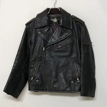 excellence KOMINE 구제 의류 리얼 가죽 더블 라이더 자켓