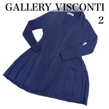 새상품급 GALLERY VISCONTI 네이비 롱 가디건 사이즈 2