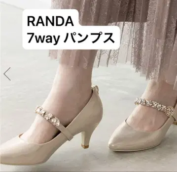 [ RANDA ] 7way 라이트 골드 펌프스