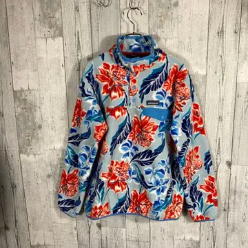 patagonia 플라워 무늬 / 올 패턴 플리스 자켓 여성용 M 사이즈