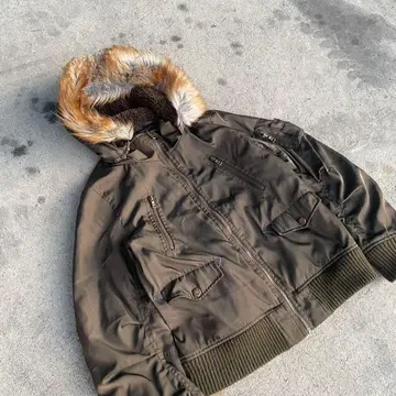 Y2K 헤이세이 갸루 N2B 퍼 플라이트 자켓 쇼트 grunge