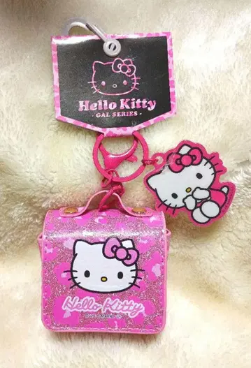 새상품 헬로키티 멀티 케이스 레오파드 무늬 핑크 키링 산리오 아베일