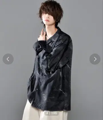 ADRER 돌먼 슬리브 오픈 카라 셔츠
