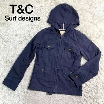 T&C Surf Designs 네이비 컬러 집업 후드티