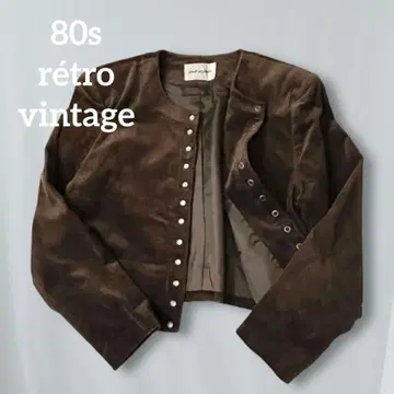 80s 레트로 빈티지 코듀로이 숏 자켓