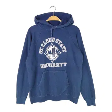 80s 벨바신 세인트 클라우드 주립대학 USA제 후드 맨투맨 L
