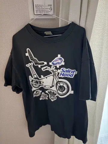 Saint Hood XL T셔츠 그래픽 프린트