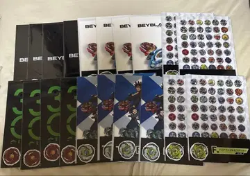 베이블레이드 X DMM 복권 F상 클리어 파일 & 스티커 컴프 20개