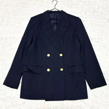 네이비 골드 버튼 더블 자켓 울 일본제 L 테일러드 블레이저