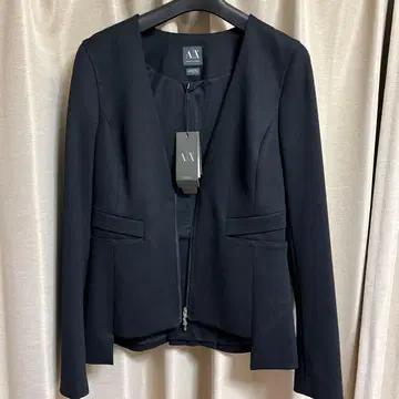 Armani Exchange 블랙 노카라 자켓 M
