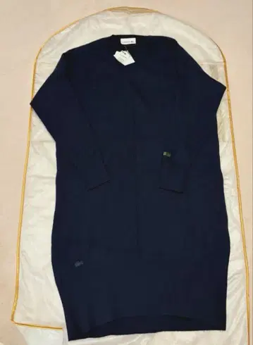 LACOSTE 네이비 롱 니트 원피스