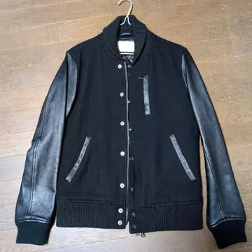 URBAN RESEARCH 소매 가죽 울 바시티 자켓 스타디움 자켓