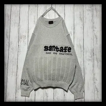 santafe 산타페 니트 스웨터 자수 로고 그레이 L