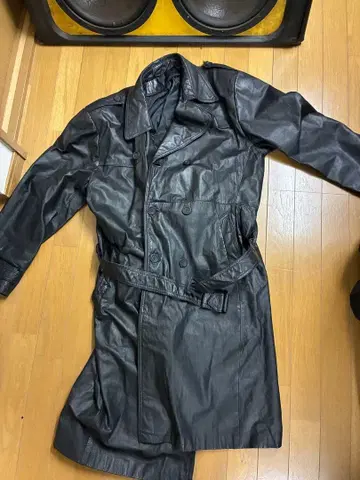 가죽 트렌치코트 인조 가죽