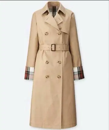 새상품급 유니클로 x JW ANDERSON 트렌치코트 L 체크 베이지