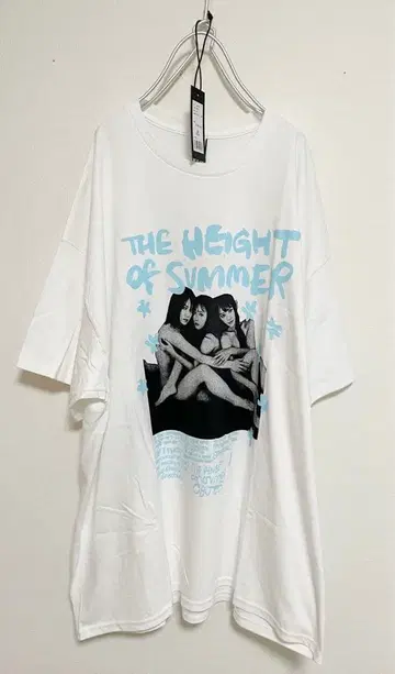 미사용품 퍼와 x 프레스티지 그룹 포토 프린트 T셔츠 M