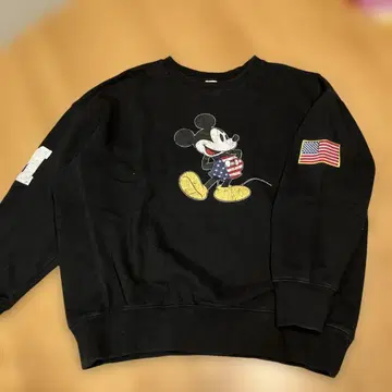 새상품급 빈티지 감성 Disney 미국 국기 맨투맨