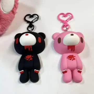 그루미 키링 블랙 핑크 스트랩 Gloomy Bear