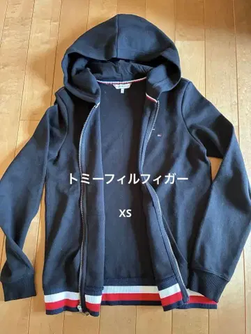 타미힐피거 집업 후드티 블랙