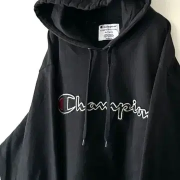 챔피온 로고 자수 맨투맨 후드티 XL 블랙 구제 의류