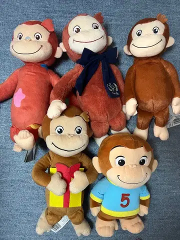 호기심 많은 조지 봉제 인형 5개 세트