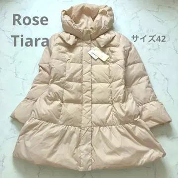 새상품 Rose Tiara 로즈 티아라 카라 부착 다운 코트 빅 사이즈