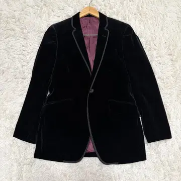 새상품급 맨즈비기 테일러드 자켓 벨벳 블랙 S 벨로아