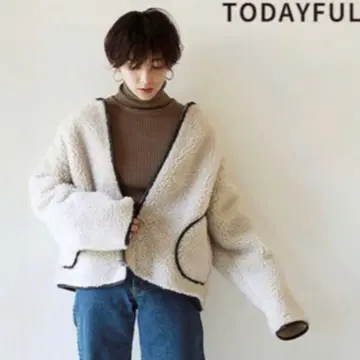 아이보리 TODAYFUL LIFE's Piping Boa Blouson