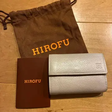 HIROFU 얇은 그레이 3단 폴더형 지갑 수납 봉투 포함
