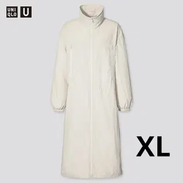 UNIQLO U 나일론 후디드 코트 XL 내추럴