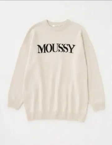 MOUSSY 로고 니트 / 화이트 마우지 로고 니트 원피스