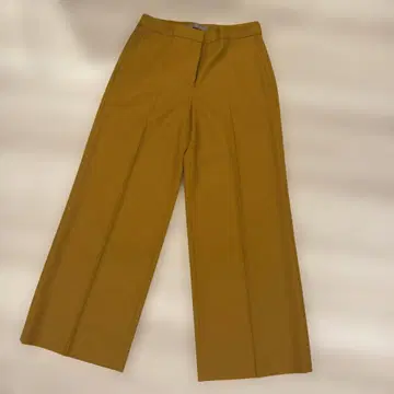 thory luxe 와이드 크롭 팬츠 38 머스타드