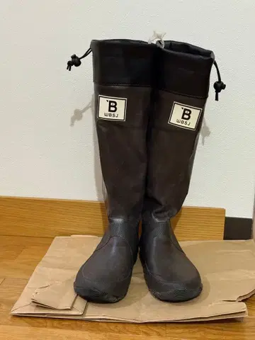 일본 야생조류 협회 레인부츠 장화 다크 브라운 S