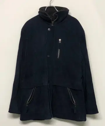 레트로 구제 의류 bigL 스탠드 카라 리얼 스웨이드 집업 자켓