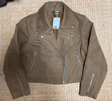 H&M 브라운 스웨이드풍 라이더 자켓 M 사이즈