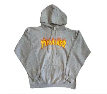 Thrasher 프레임 로고 그레이 후드티 00s