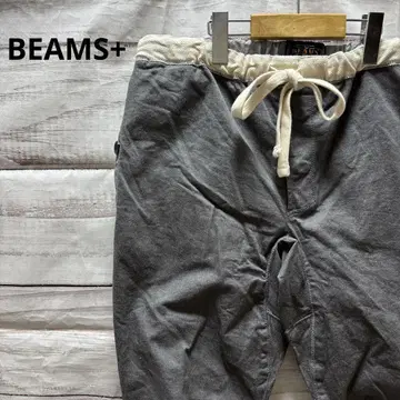 BEAMS+ 코튼 트윌 슬림 헬스장 팬츠 그레이 M