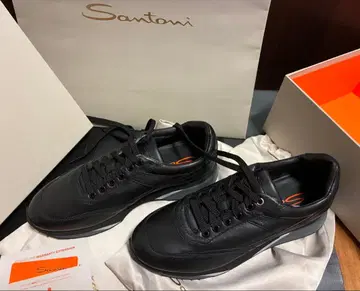 [ 약 12만 새상품 ] 스니커즈 블랙 santoni 산토니