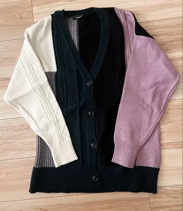 AS KNOW AS PINKY V넥 가디건 긴팔 새상품급