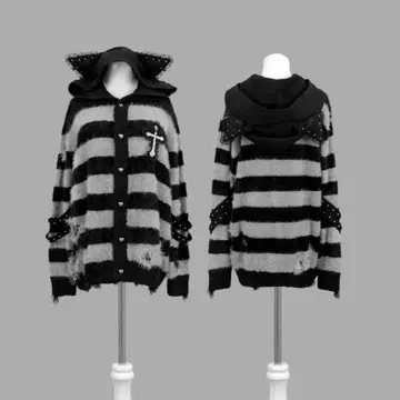 Evil Cat 가디건 [ Stripe ] dimmoire