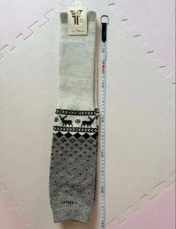 울 100% 레그 워머 그레이