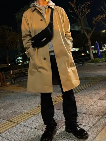 시착만 한 유니클로 블록테크 스텐카라 코트 베이지
