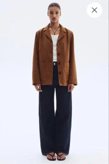 택 포함 새상품 H&M 스웨이드 자켓