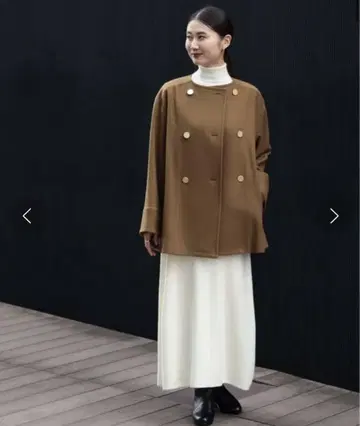 Demi-Luxe BEAMS / 소프트 멜톤 A라인 코트