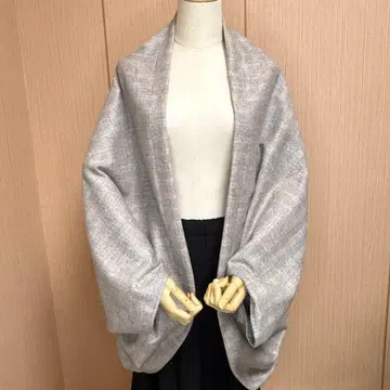 모몽가 코트 옅은 핑크 베이지와 스카이블루 체크 무늬
