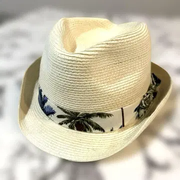 컨디션 최상 뉴에라 야자수 패턴 페도라 골프 햇