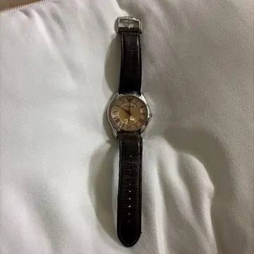 Armani 아날로그 시계 골드/브라운