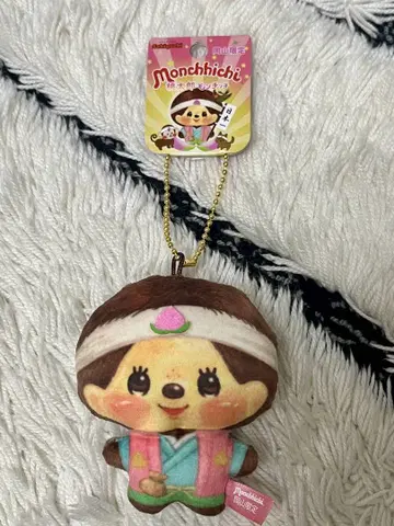 몬치치 복숭아 타로 오카야마 한정판 봉제 인형 마스코트 프린트 마스코트